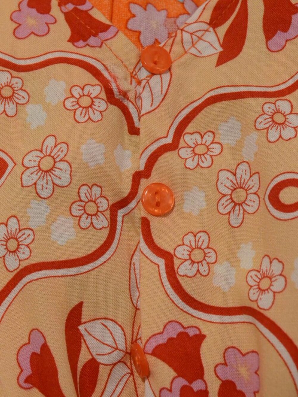 NWT Lascana Women's Size 2 Orange Tropical Print Dress - Picture 4 of 4